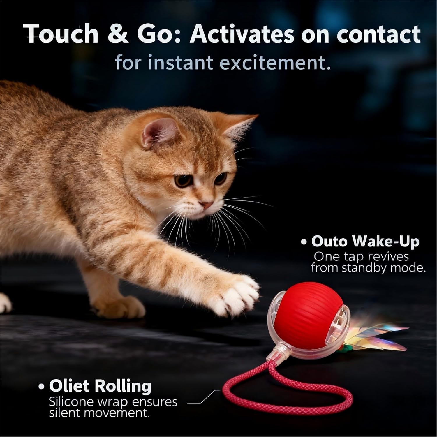 Interactive Automatic Cat Toy Ball