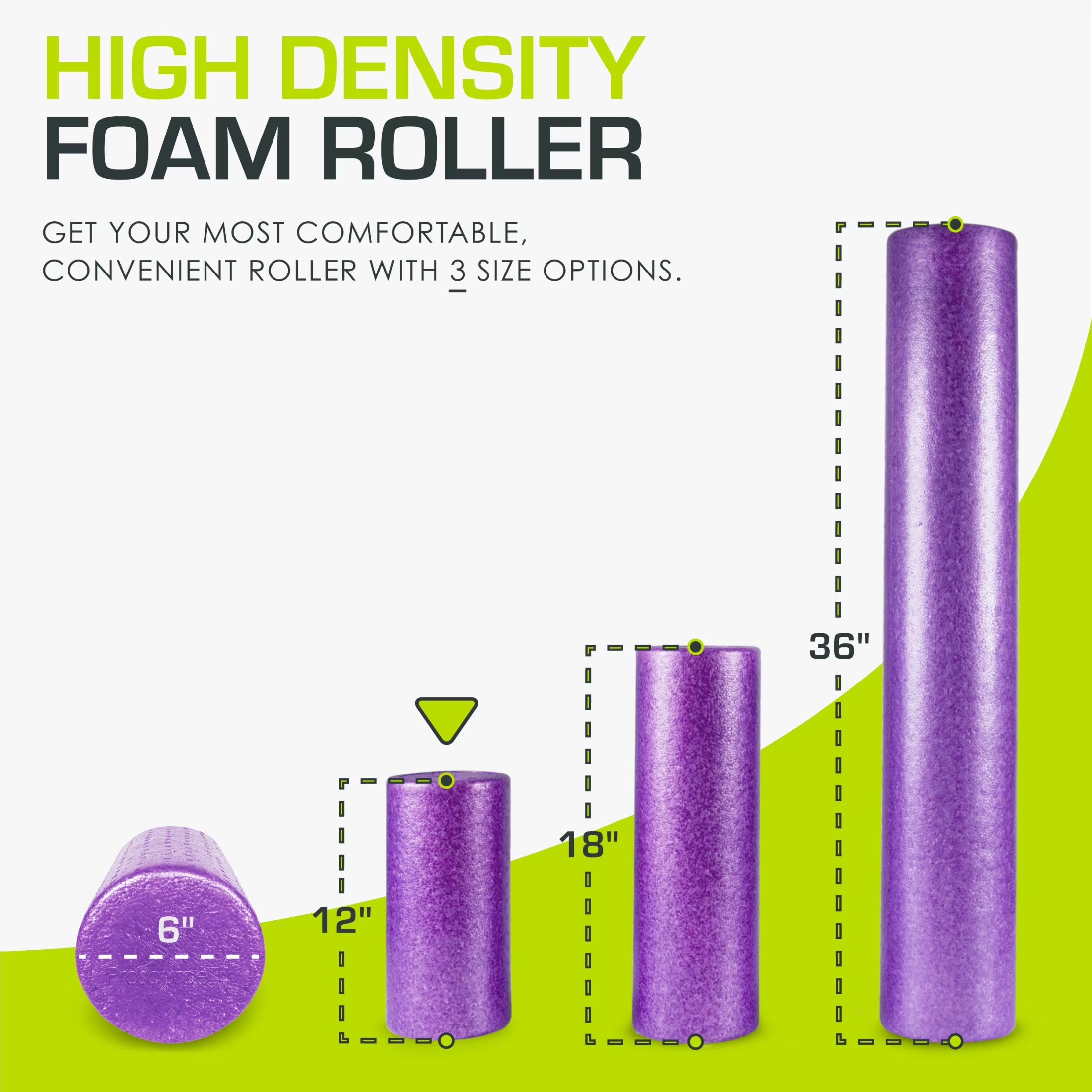 High Density Foam Roller 36, 18, 12 - Inches