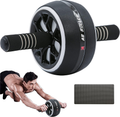 AB Wheel Roller, Exercise Abdominal Wheel Fitness for Gym & Home, Work-Out Strength-Training Equipment with Knee Pad