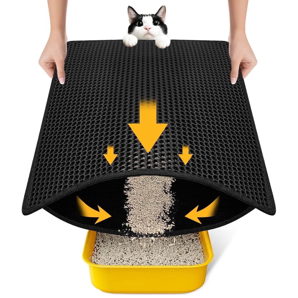 Cat Litter Mat Honeycomb Double Layer, Urine Waterproof