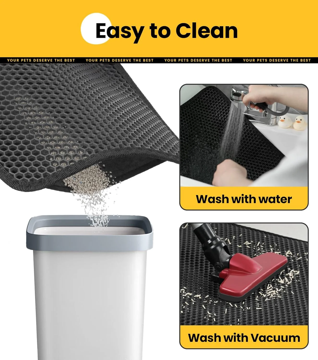 Cat Litter Mat Honeycomb Double Layer, Urine Waterproof