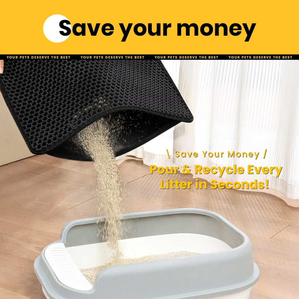 Cat Litter Mat Honeycomb Double Layer, Urine Waterproof