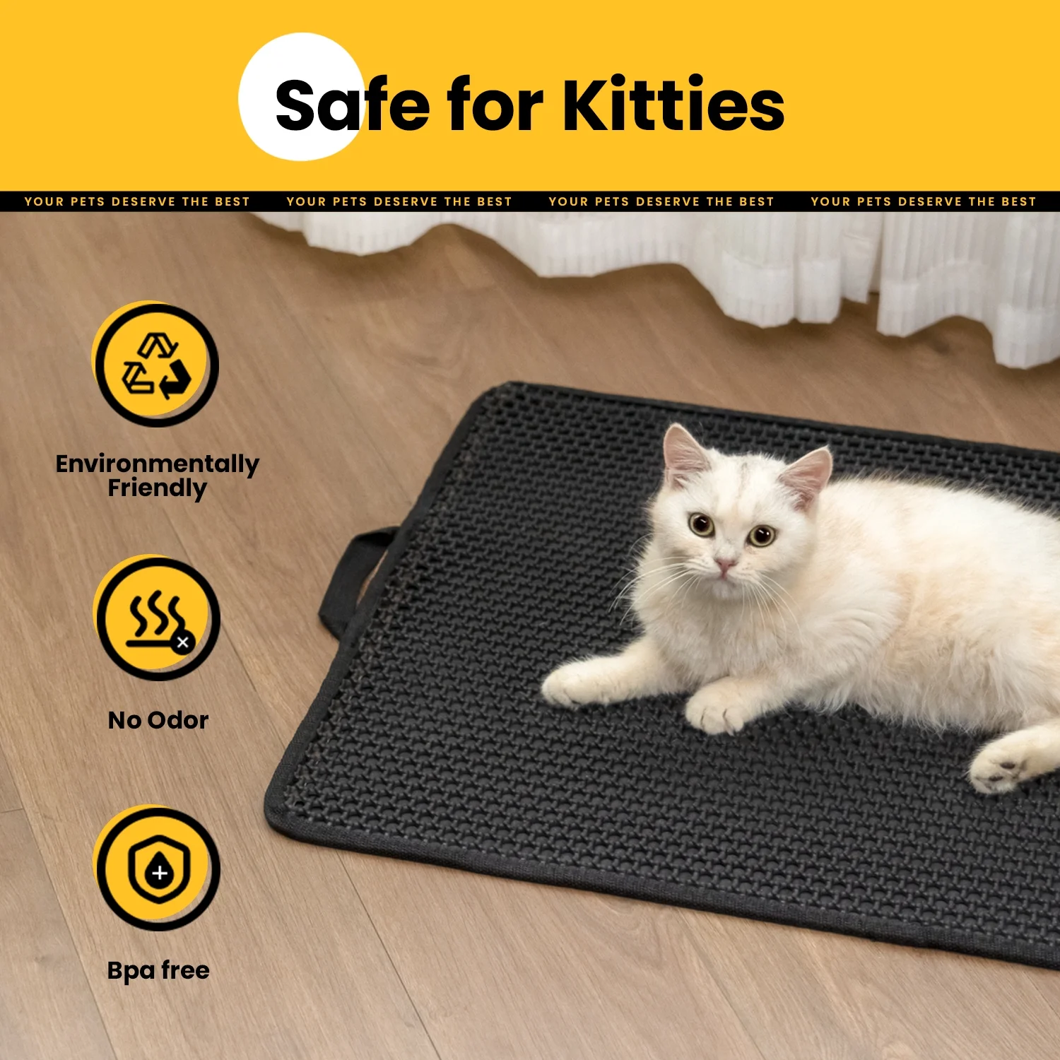 Cat Litter Mat Honeycomb Double Layer, Urine Waterproof