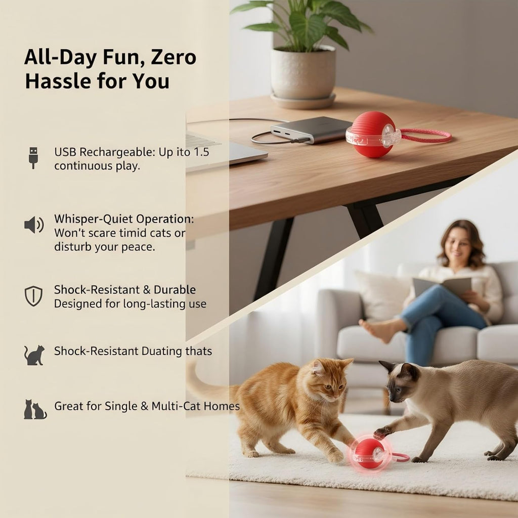 Interactive Automatic Cat Toy Ball