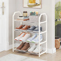 Four Tier Metal Shoe Rack, 4 Tier Shoe Rack Organizer, Space Saving Shoe Storage for Bedroom Closet Entryway, Must Have Home Organization Essential, Dorm Room Apartment Shoe Shelf